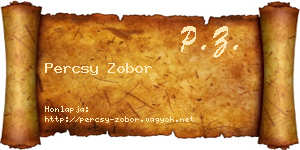 Percsy Zobor névjegykártya